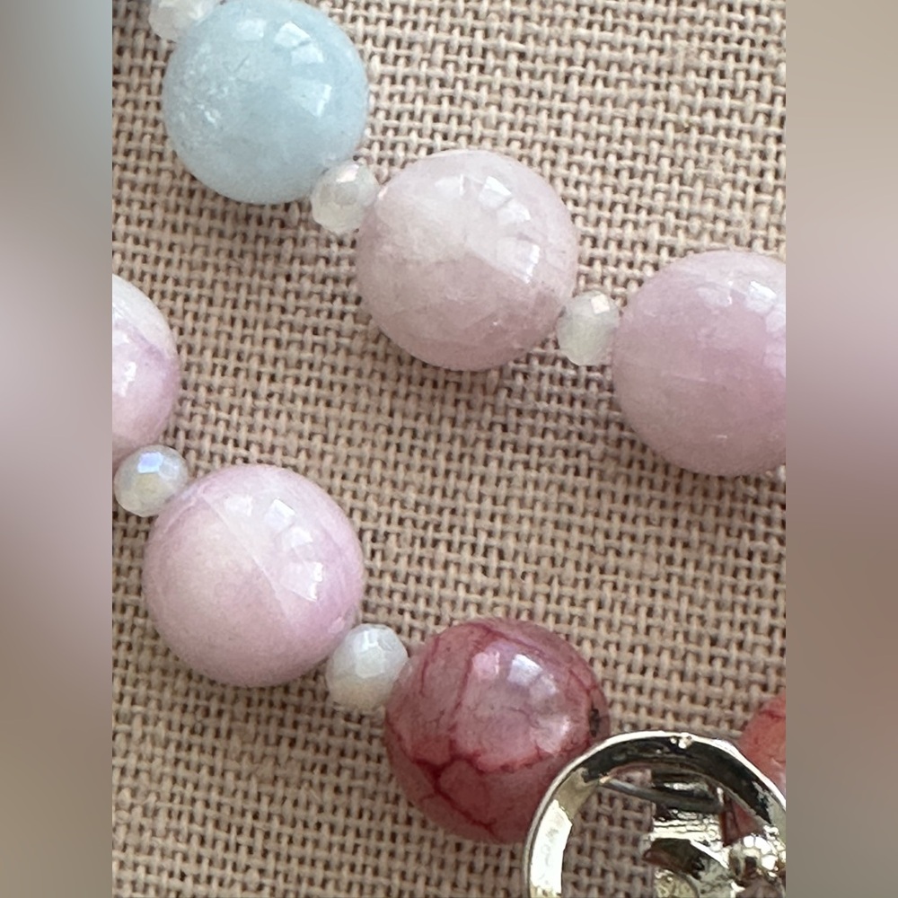 Beautiful 24 inch Kunzite gemstone bead necklace NWOT - Picture 14 of 15